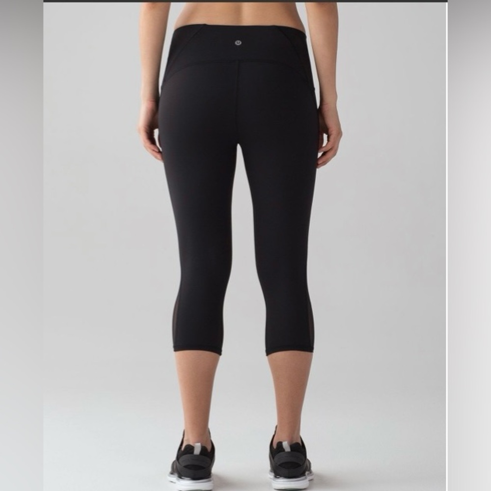 Lululemon Train Times Crop 17” Black Full-On Luxtreme
